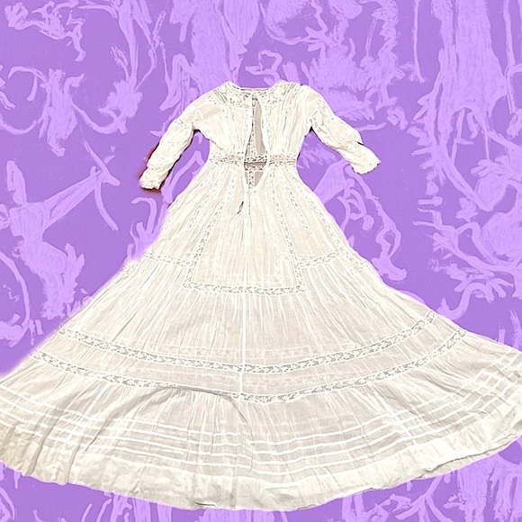 ANTIQUE 🌹ROMANTIC 🌹EDWARDIAN TEA DRESS - Picture 4 of 14